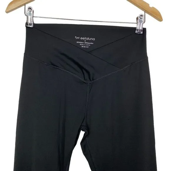 Medium SWEETALUNA Black Tunny Control Fitness Leggings - Picture 3 of 6